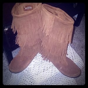 Minnetonka suede boots